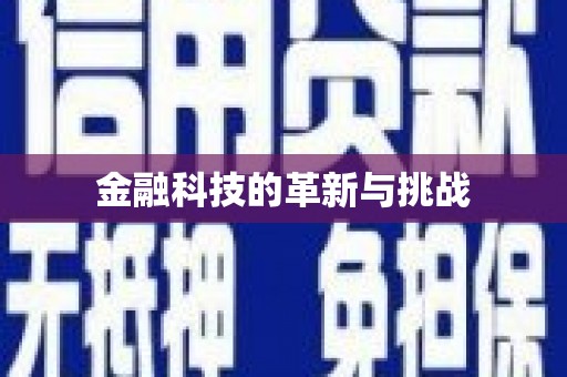 大洼金融科技的革新与挑战