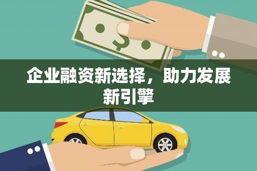 大洼企业融资新选择，助力发展新引擎