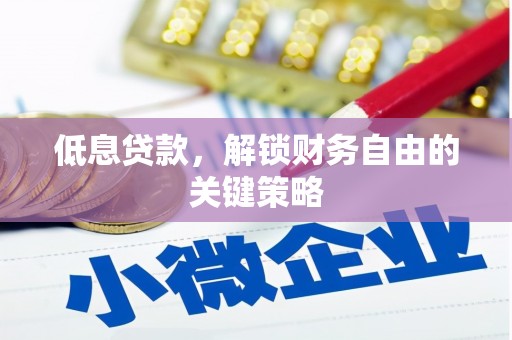 大洼低息贷款，解锁财务自由的关键策略