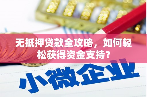 大洼无抵押贷款全攻略，如何轻松获得资金支持？