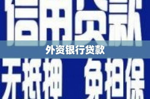 大洼外资银行贷款