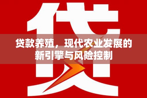 大洼贷款养殖，现代农业发展的新引擎与风险控制