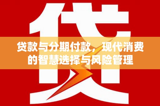 大洼贷款与分期付款，现代消费的智慧选择与风险管理