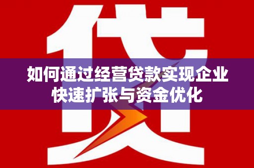 大洼如何通过经营贷款实现企业快速扩张与资金优化