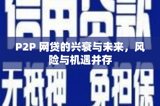 大洼P2P 网贷的兴衰与未来，风险与机遇并存